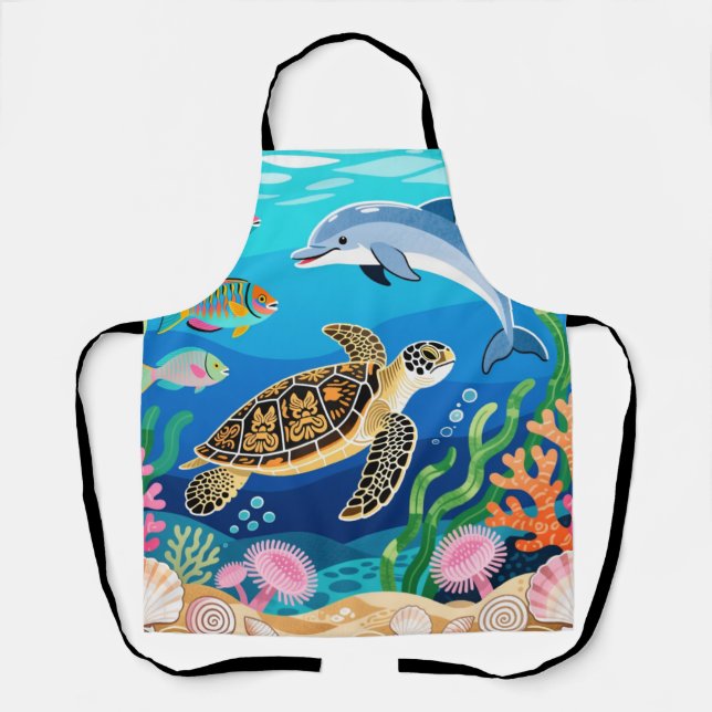 Okinawa Sea Life Apron (Front)