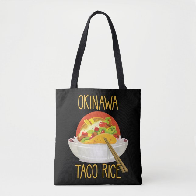 Okinawa Taco Rice japanese Kitchen Japan Foodie Tote Bag (Front)