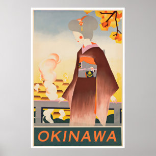 Okinawa Wall Art Vinage Travel Poster Japanese