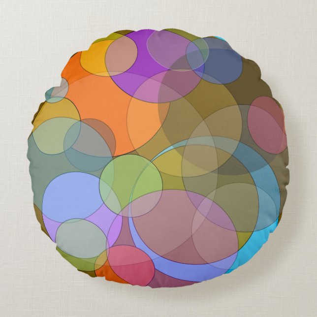 OKIO round cotton throw pillow | m3galleryStudio (Front)