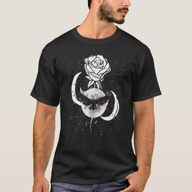Okkult Grunge Rose Satan Gothic Punk Metal Goth T-Shirt (Front)