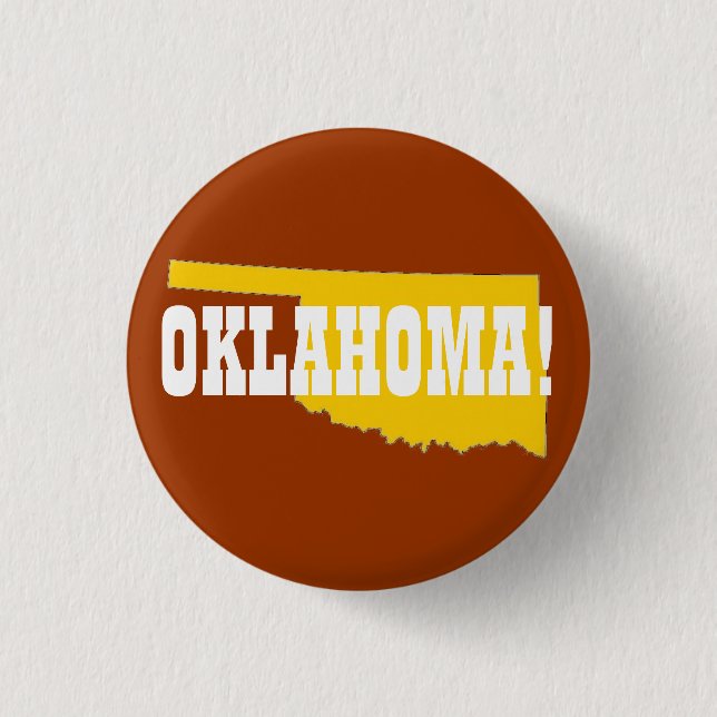 OKLAHOMA! 3 CM ROUND BADGE (Front)