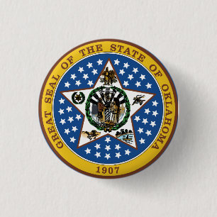 Oklahoma 3 Cm Round Badge