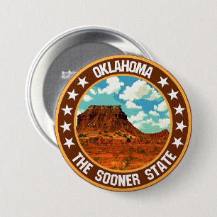 Oklahoma 7.5 cm round badge