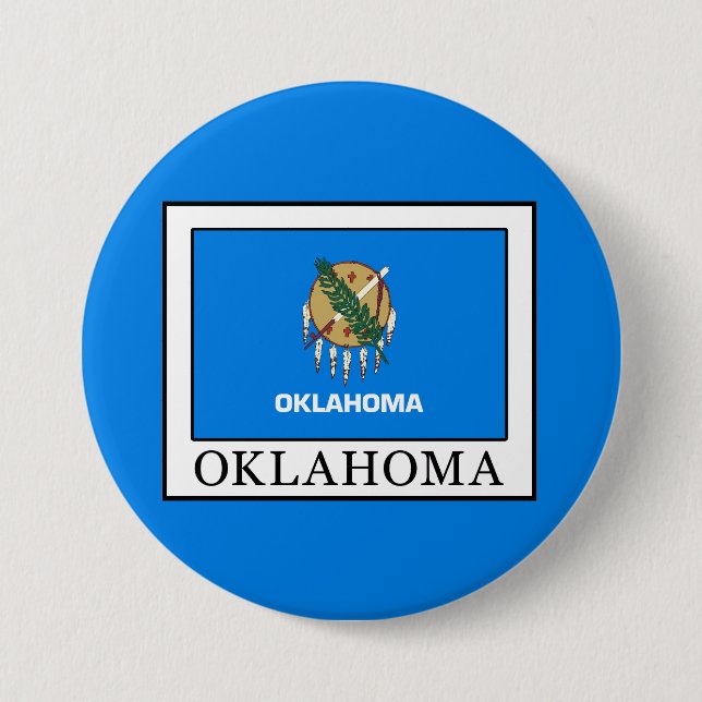 Oklahoma 7.5 Cm Round Badge (Front)