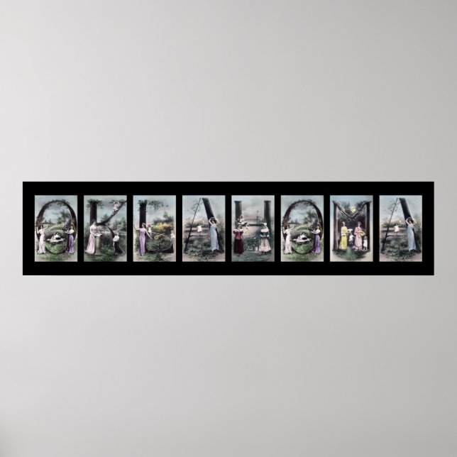 OKLAHOMA Alphabet Letter Name Art Poster (Front)