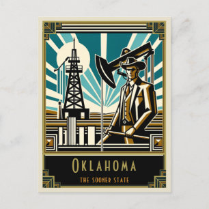 Oklahoma Art Deco Postcard