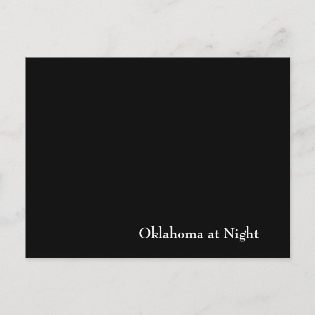 Oklahoma at Night Postcard (Front)