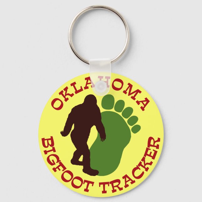 Oklahoma Bigfoot Tracker Key Ring (Front)