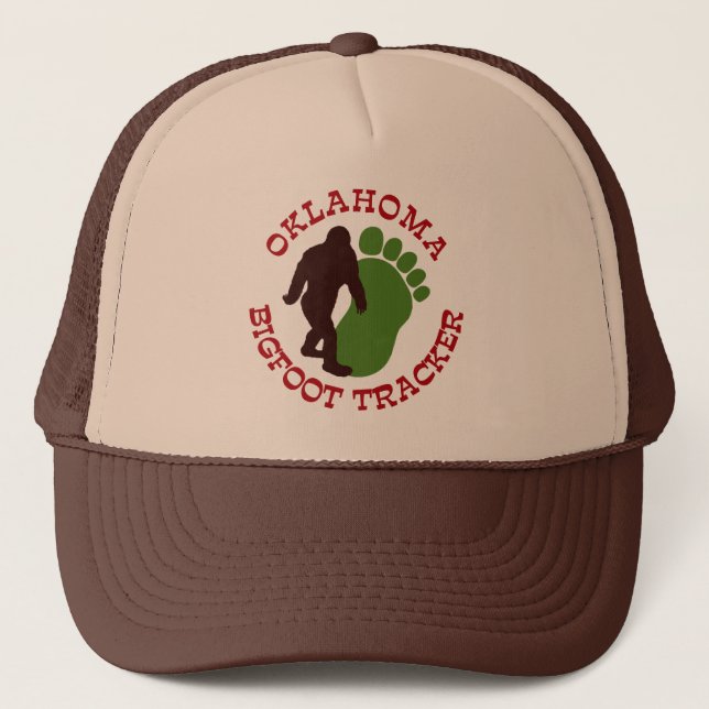 Oklahoma Bigfoot Tracker Trucker Hat (Front)