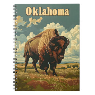 Oklahoma Bison Vintage Notebook