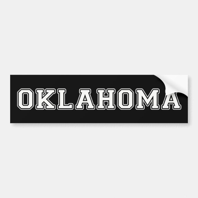 Oklahoma Bumper Sticker (Front)