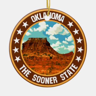 Oklahoma                                           ceramic ornament