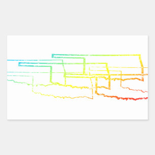 oklahoma chill blur rectangular sticker