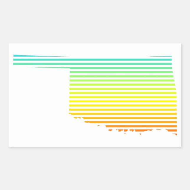 oklahoma chill fade rectangular sticker (Front)