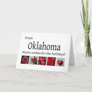 Oklahoma Christmas Card with ornaments