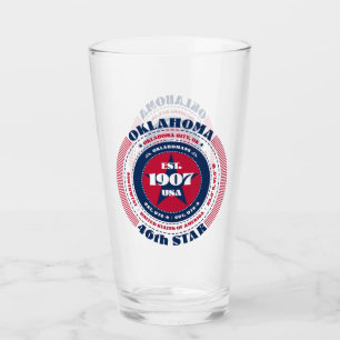 Oklahoma Circular Typography Design Glass