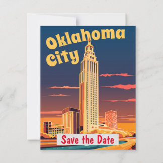 Oklahoma City Art Deco Wedding Invitation