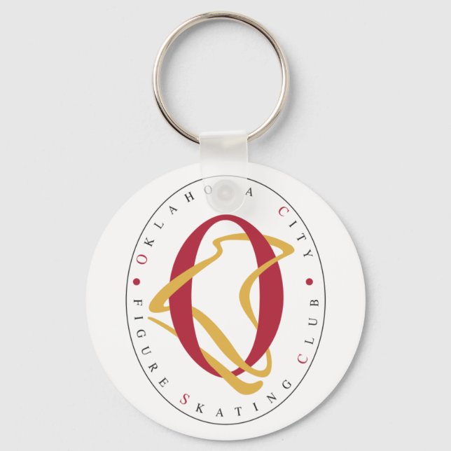 Oklahoma City Figure Skating Club Button Keychain (Front)