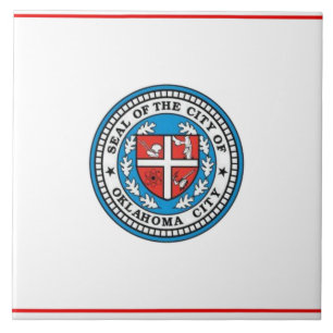 Oklahoma city flag ceramic tile