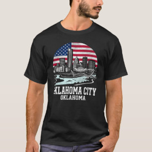 Oklahoma City OKC American Flag T-Shirt
