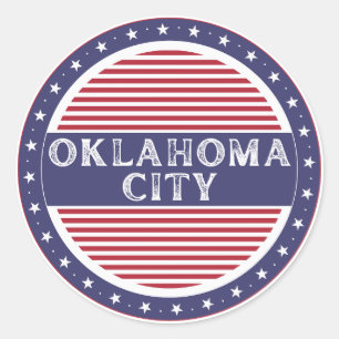 Oklahoma City Pride Emblem – American Identity Classic Round Sticker