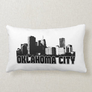 Oklahoma City Skyline Lumbar Cushion