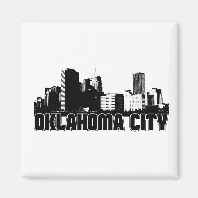 Oklahoma City Skyline Magnet (Front)