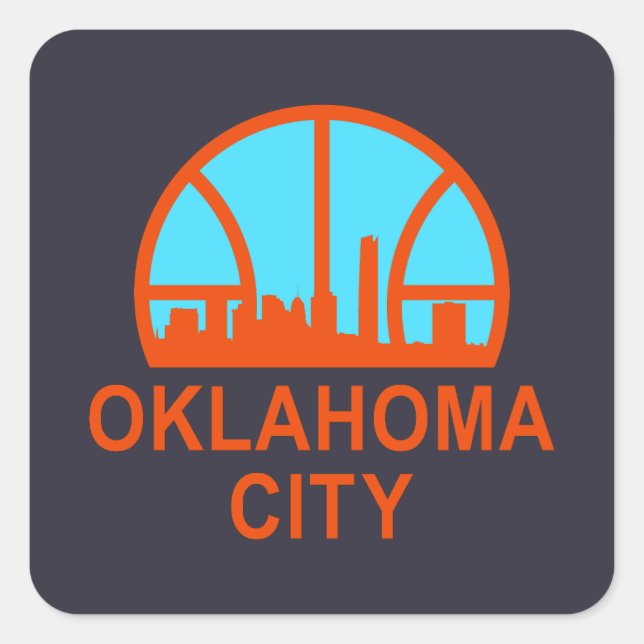 Oklahoma City - Supersonics Basketball T-Shirt Square Sticker (Front)