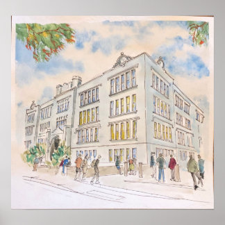 Oklahoma City University Law Building - Downtown Poster