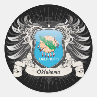 Oklahoma Crest Classic Round Sticker