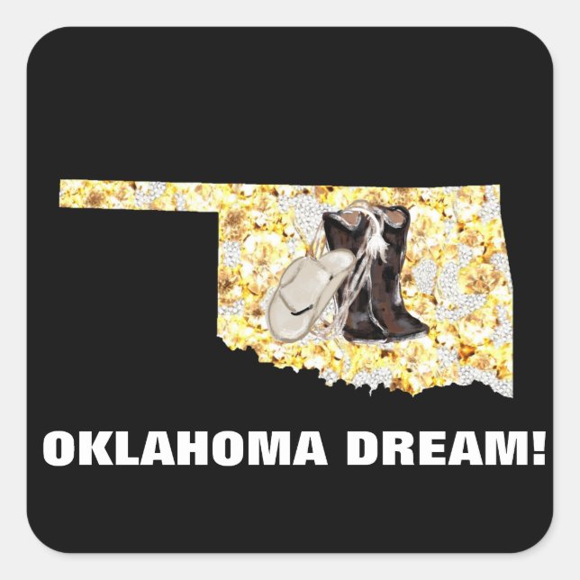 OKLAHOMA DREAM! SQUARE STICKER (Front)