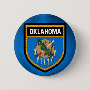 Oklahoma Flag 6 Cm Round Badge