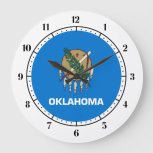 Oklahoma  flag, American state flag Large Clock
