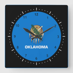 Oklahoma flag, American state flag Square Wall Clock