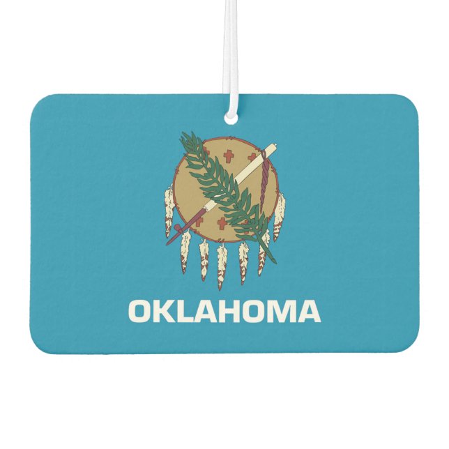 Oklahoma flag car air freshener (Front)