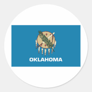 Oklahoma Flag Classic Round Sticker