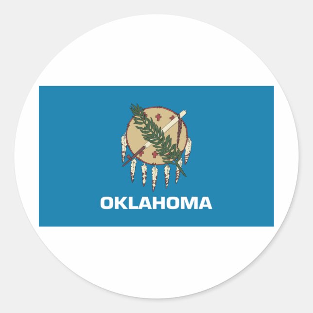 Oklahoma Flag Classic Round Sticker (Front)