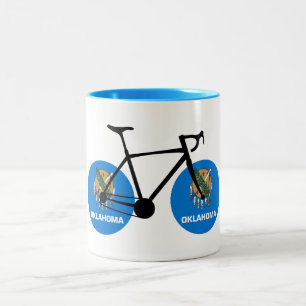 Oklahoma Flag Cycling Two-Tone Coffee Mug