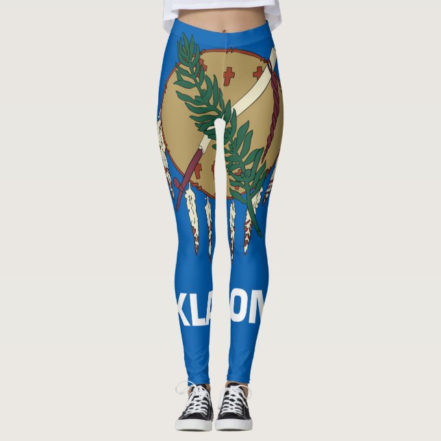 Oklahoma flag leggings (Front)