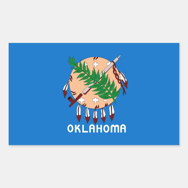 Oklahoma Flag Rectangular Sticker (Front)