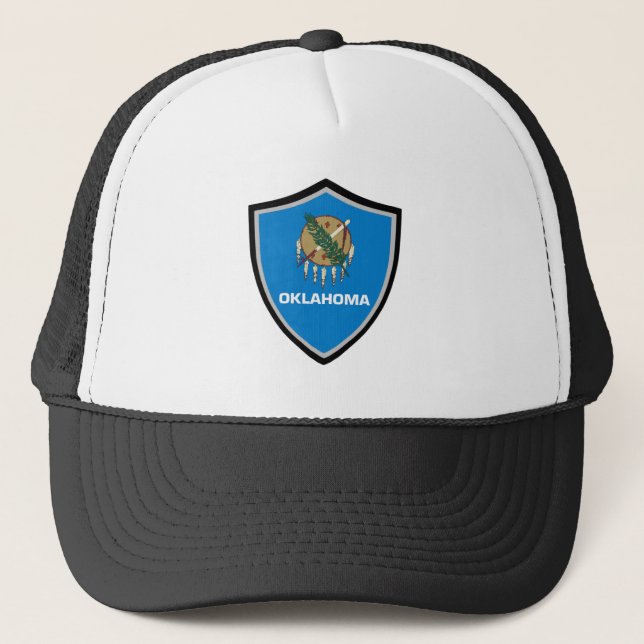 Oklahoma flag trucker hat (Front)