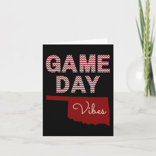 Oklahoma Football Game Day Vibes Fall Tailgate  Card