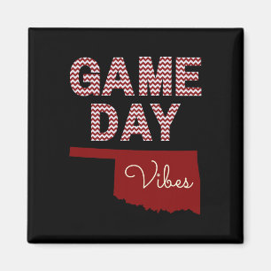 Oklahoma Football Game Day Vibes Fall Tailgate  Magnet