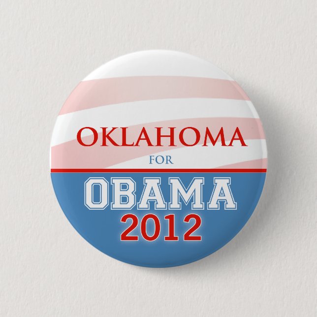 OKLAHOMA for Obama 2012 6 Cm Round Badge (Front)