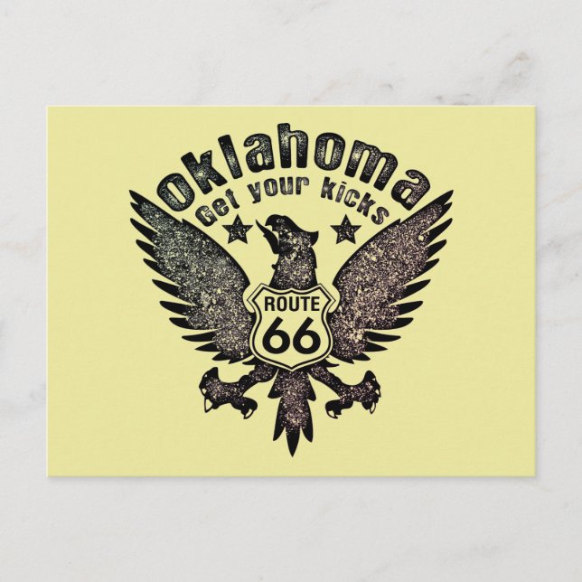 Oklahoma Get Your Kicks Miami Filter Invitation Postcard (Front)