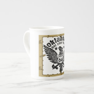 Oklahoma Get Your Kicks Route 66 Bone China Mug