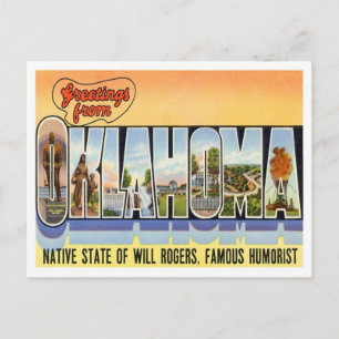 Oklahoma Greetings From US States Postcard