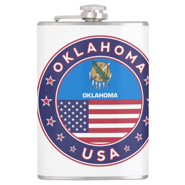 Oklahoma Hip Flask (Front)