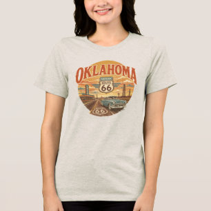 Oklahoma Historic Route 66 Vintage Tri-Blend Shirt
